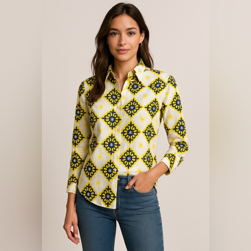 Craig Taylor Geometric Patterned Button Down Shir… - image 2